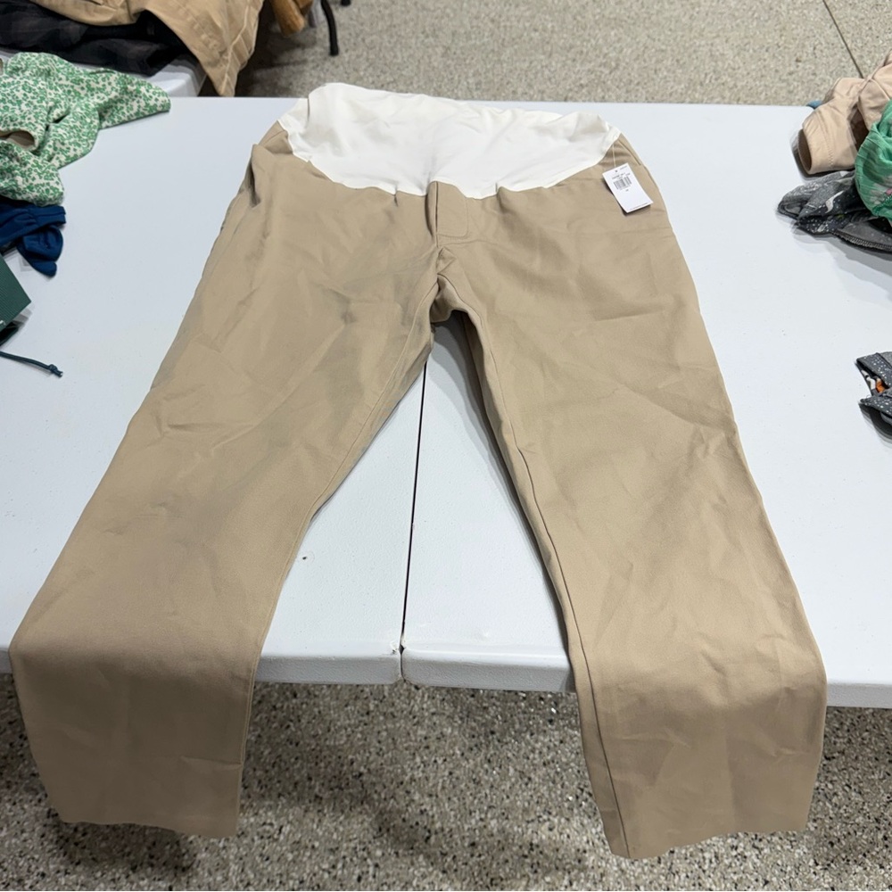 Old Navy Maternity Pixie Tan Work Pants